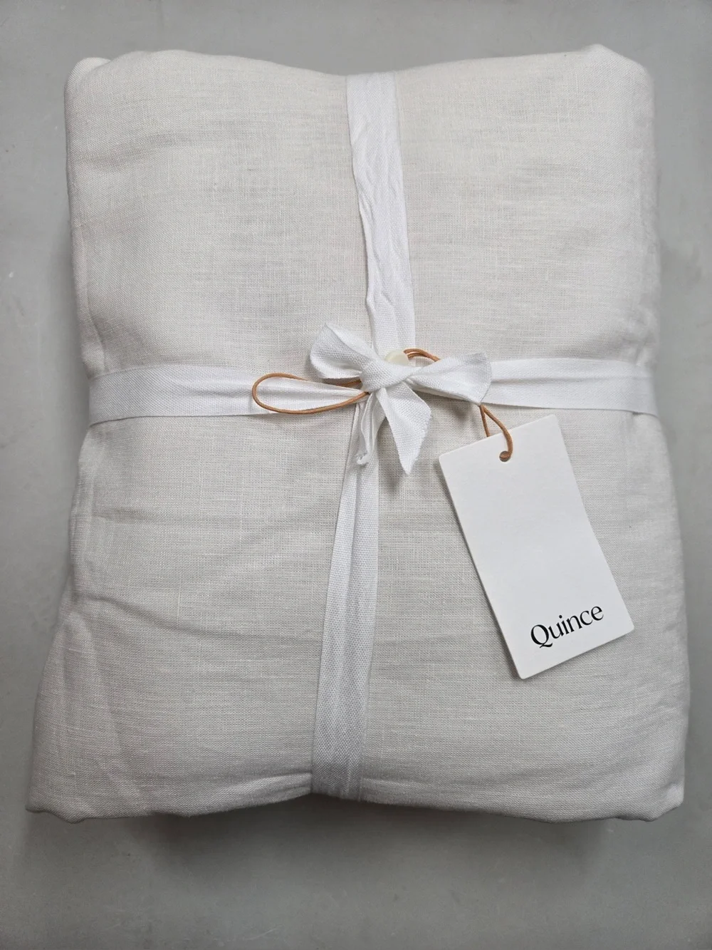 NWT QUINCE Set Of 2 48x84 European Linen True Blackout Curtains Cream 0677